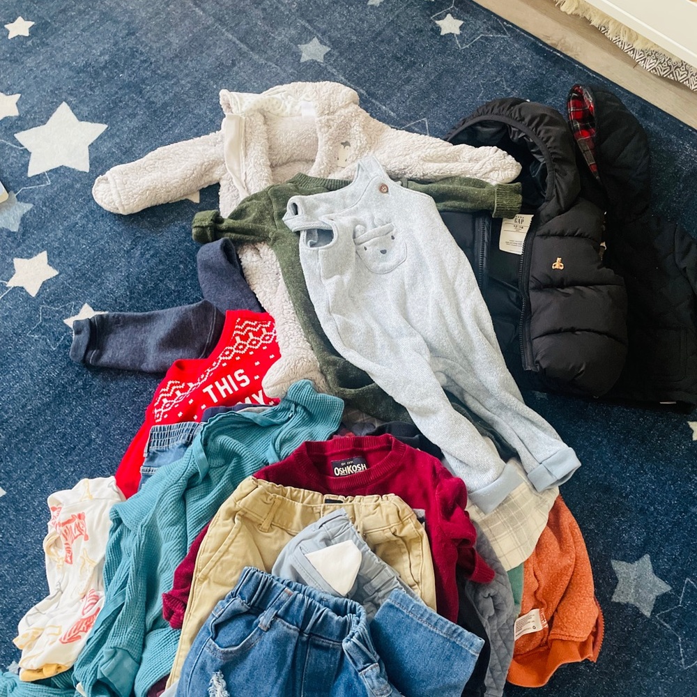 Little boy lot - Jammie’s, jackets, sweaters, pants - all amazing condition